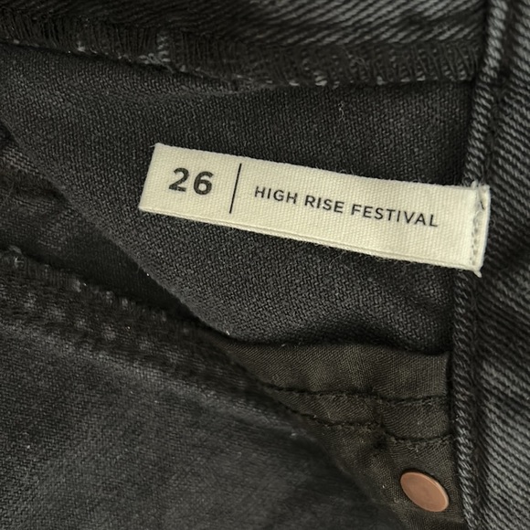 pacsun black jean shorts size 26 high rise - Picture 4 of 4